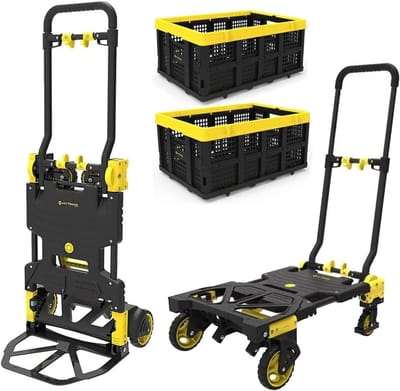 Inklapbare 2-in-1 Steekwagen en Platformwagen met Hoog Draagvermogen
