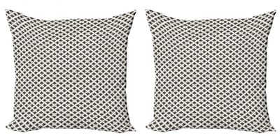 ABAKUHAUS Art Deco Kussenhoes Set 2x40x40 – Dubbelzijdig bedrukt – microvezel