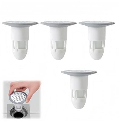 4 stuks - Doucheafvoer - Terugslagklep - Rioolkern - Afvoerplug - Afvoerplug - Haarvanger - Gasafdichting - Vloerfilter - 7,5*7,5*7,5cm