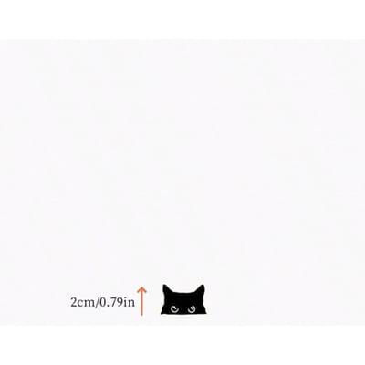 Autocollant Chat Peeking, Autocollant Voiture, Autocollant Chat Noir Peeking, Bouton Vide, Autocollant Vinyle, Autocollants Voiture, Autocollants Vinyle, Autocollant Eject, Décalcomanie Chat one-size noir