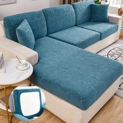 Jacquard Bankzitovertrekken Stretch Bankovertrek Voor Woonkamer Moderne Bankkussenhoezen Ruit Bankhoezen Voor Huis Hotel 1R(45-60cm)