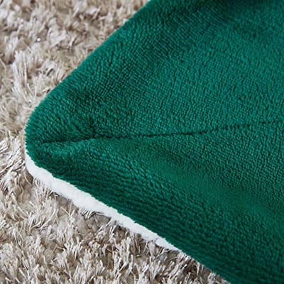 Tweezijdige Sherpa Deken - Groen - Extra Dikke Fleece Knuffeldeken 220 x 240 cm