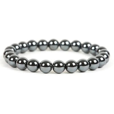 Bixorp Gems Hematiet Edelstenen Armband - Gepolijste Edelsteen Kralenarmband