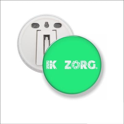 Button Met Clip 58 MM - Ik Zorg - Lime