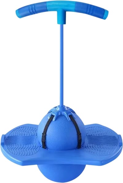 Springbal voor Kinderen – Balanceer Speelgoed – Hoogtespring Oefenmateriaal – Bewegingsspel & Coördinatie Training – Actief Buitenspeelgoed voor Binnen en Buiten - Blauw