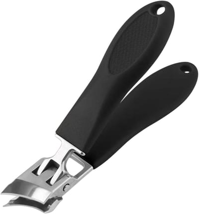 Gebogen Nagelknipper met Brede Kopening en Anti-Spat Functie voor Dikke Nagels