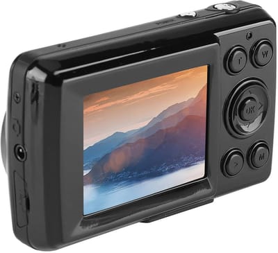 OmGoods - Dailygoody - Zwarte Compacte Vlogcamera - 16MP - HD Digitale Videocamera - Lichtgewicht - 720P 30FPS - 4X Zoom - Geschikt voor Beginners - Compac