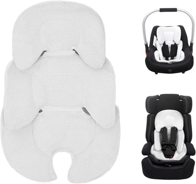 SnelShoppen - Universele buggy reducer, zitverkleiner voor autostoeltje, comfortabel en ademend, hoge kwaliteit polar fleece en sandwich mesh stof, er