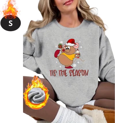 Bovista Kersttrui - Dames - Foute Kersttrui - Christmas Sweater - Cartoonprint - Kerst Sweater - Christmas Jumper - Pyjama - Grijs - S