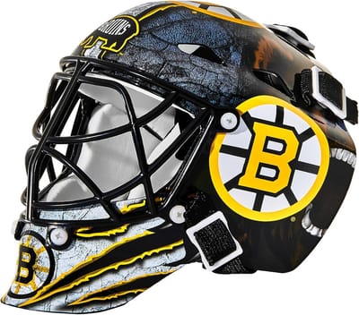 Mini Hockey Keeper Masker met Opbergcase - NHL Team Logo Collectible