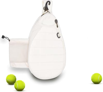 Tennisrugzak met grote capaciteit, lichtgewicht schoudertas met foam padding, geschikt voor rackets en pickleball paddles, droog en nat gescheiden compartiment