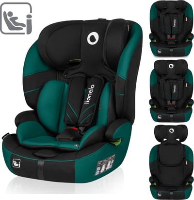 Lionelo Levi One i-Size - Autostoeltje 76-150 cm - Groep 0+ en 1 - Dri-Seat systeem - Afstelbare hoofdsteun van Memory Foam - Versterkte zijbescherming - FWF montage - Comfortabele armleuningen - Brede zitting met EPE-schuim - R129 - Gordel