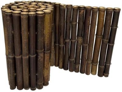 Masters of Bamboo® Bamboe Borderrand Zwart Nigra - 200 x 45 cm - Flexibele Borderrol / Tuinrand