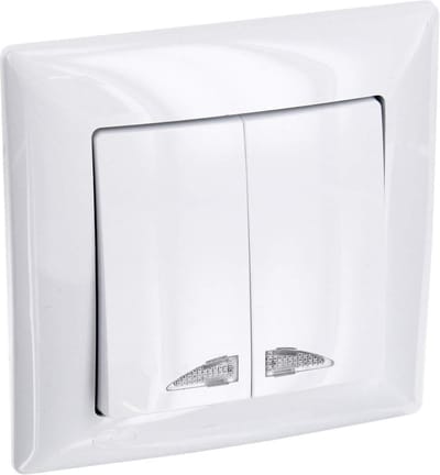 Inbouwschakelaar - Wandschakelaar - Bedrading - Led oriëntatielicht - 2500 Watt - Zuiver wit