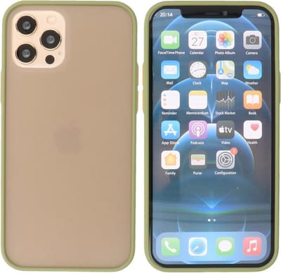 iPhone 12 & iPhone 12 Pro Hoesje - Back Cover Telefoonhoesje - Groen