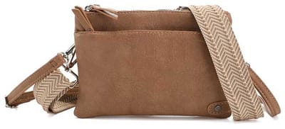 Camel crossbody en schoudertasje Gent OLT13696- Kerst cadeau - Sinterklaas - Moederdag - Valentijn - Cadeau voor dames - Trendy