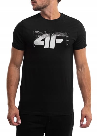 4F T-shirt Heren - Zwart - Katoen - Maat S