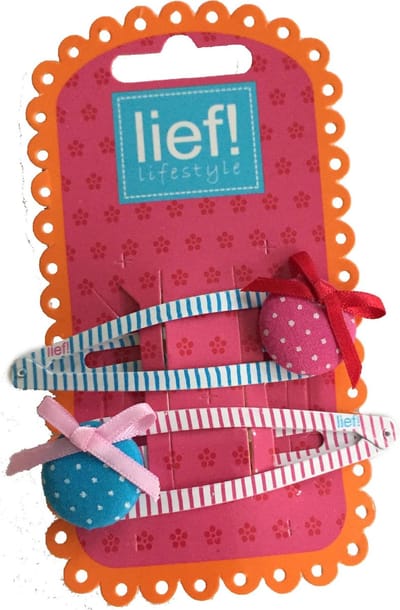 Knop met strikje haarspelden Blauw - Lief Lifestyle
