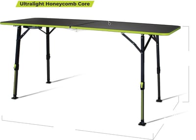 ZEMPIRE Hexolite 160 grote lichtgewicht campingtafel 160 x 60 cm