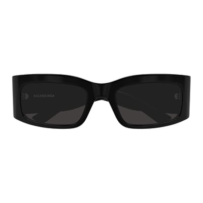 Balenciaga Logo Onregelmatige Vorm Zonnebril Unisex Zonnebril Zwart BB0328S001 Basic Packaging-Eyeglass Case black