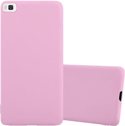 Cadorabo Hoesje geschikt voor Huawei P8 in CANDY ROZE - Beschermhoes gemaakt van flexibel TPU silicone Case Cover