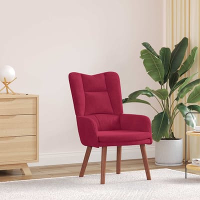 vidaXL - Fauteuil - Wijnrood - 63 - x - 67 - x - 94 - cm - Fluweel