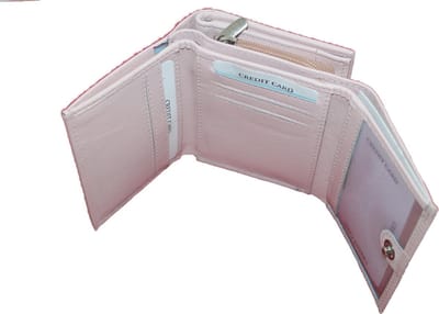 Leren rits portemonnee / compacte Tri-fold ritsportemonnee / beurs met rits voor muntgeld in rood, paars, roze, groen, navy, blauw, zwart leer / 134
