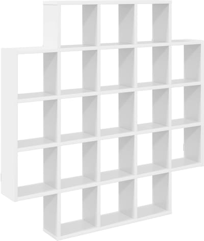 vidaXL - Wandplank - Wit - 100 - x - 13 - x - 100 - cm - Bewerkt - hout