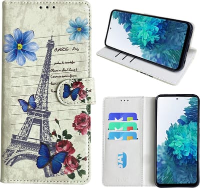 Hoesje geschikt voor Samsung Galaxy S20 FE 5G Bookcase met Eiffel Toren /Parijs
