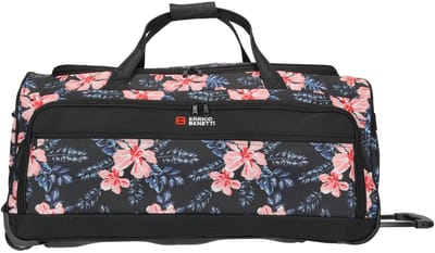 Enrico Benetti Santa Cruz Wieltas 75 cm - Reistas 101 Liter - Zwart-Bloem