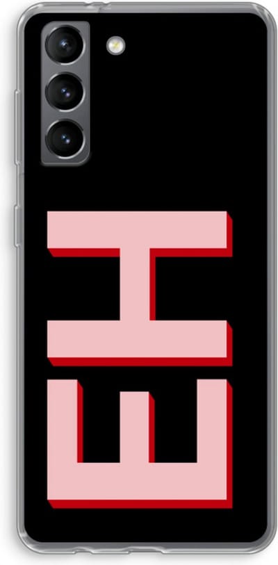 Gepersonaliseerd - Case Company® - Hoesje geschikt voor Samsung Galaxy S21 hoesje - Monogram - Soft Cover Telefoonhoesje - Bescherming aan alle Kanten en Schermrand