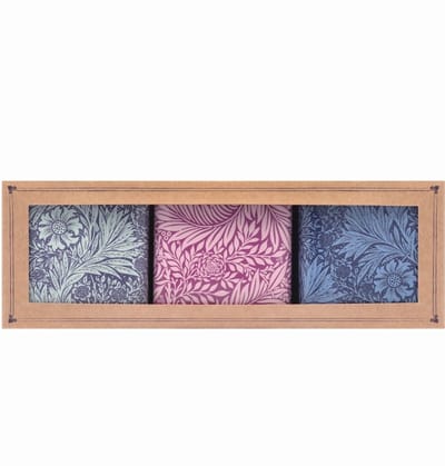 Luxe Cadeauset Voorraadblikken Bloemen & Bladeren - Set van 3 - Botanisch Design - 10,5 cm - Inclusief Geschenkdoos - Groen & Pastel