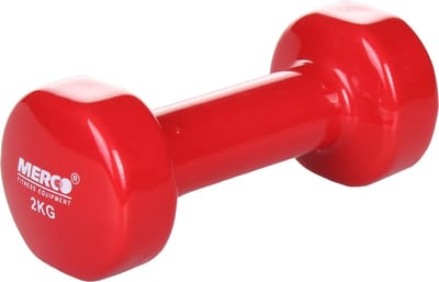 Merco - Vinyl Dumbbell - 2 KG Rood - 1 stuk