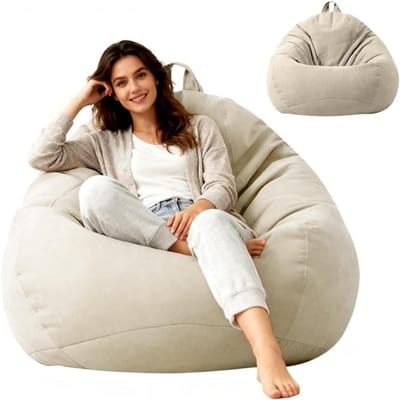 Druppelvormige Zitzak hoes voor Volwassenen en Kinderen - Bean Bag Chair voor Woonkamer, Kinderkamer en Outdoor - Decoratieve Gaming Zitzak - 100 x 120 cm