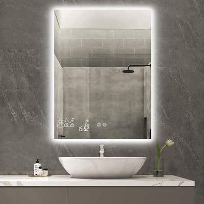 Verticale Infrarood Badkamerspiegel met Verwarming en Slimme LED Verlichting