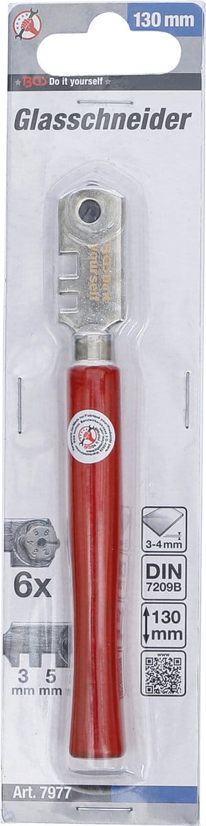 BGS 7977 - Coupe-verre | pour épaisseurs de verre de 3 - 4 mm | 130 mm