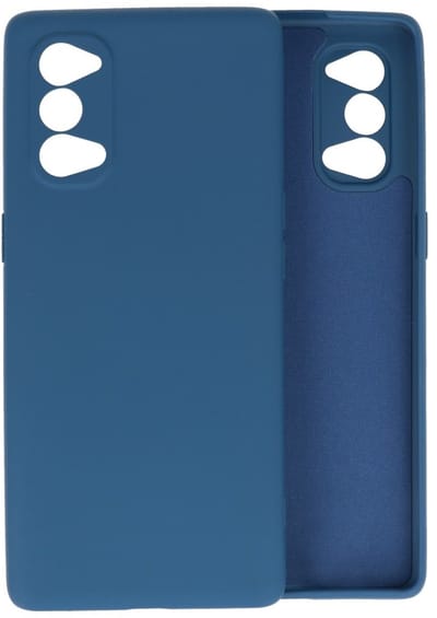 Hoesje Geschikt voor de Oppo Reno 4 5G - Fashion Color Backcover Telefoonhoesje - Navy