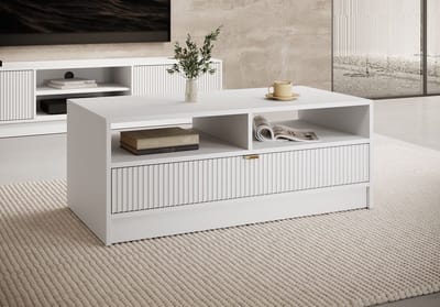 Meubella - Salontafel Tavares - Wit - 100 cm