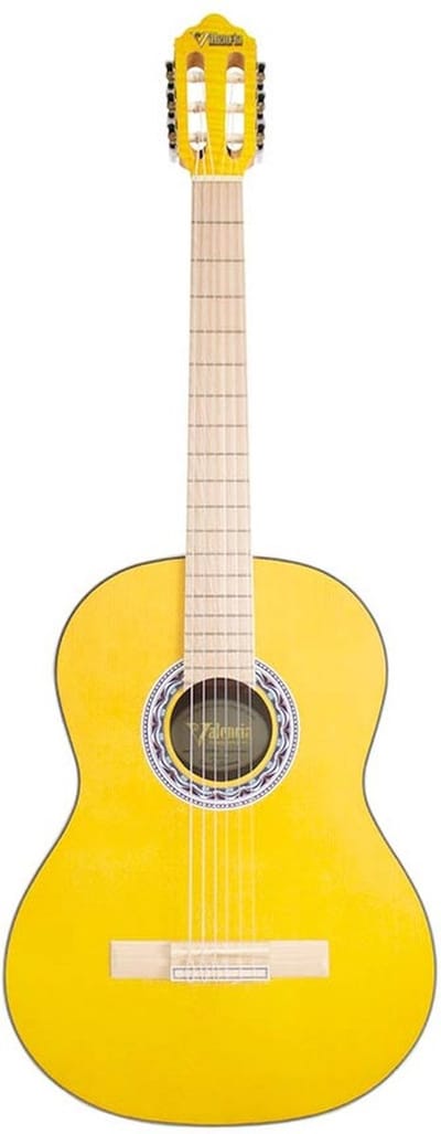 Valencia VC354HYW Hybrid Neck Klassieke Gitaar 4/4 Geel Satin