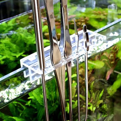 Acryl Transparant Aquarium Vissenkom Waterplant Onderhoudsgereedschap Houder Opbergrek(S) S white