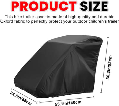 Unyqoos ® Vouwbare Beschermhoes voor Fietskarren, Kinder- en Hondenaanhangers, Waterdicht en Windbestendig, 140 x 88 x 92 cm