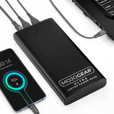 MOJOGEAR ULTRA 26.800 mAh 100W Laptop Powerbank - Geschikt voor laptop, tablet en smartphone - met Power Delivery & Quick Charge - USB-C en USB-A - Zwart