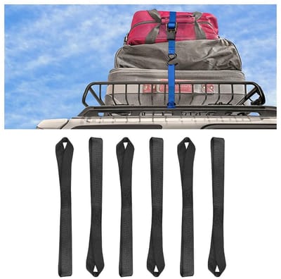 Dailygoods- Spanbanden 6 Stuks - Zachte Spanbanden - Breukvast - Voor Aanhanger/Motorfiets - Effectieve Veiligheidsspanning 100 kg - PP Materiaal - Bindriemen