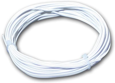 10 Meter Tweeaderige Koperkabel 0.14mm² Wit