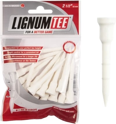 Lignum - Tees - 62 MM - wit - 12 stuks