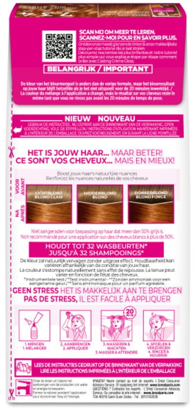 L'Oreal Paris Casting Crème Gloss 734 - Honey Crumble - Goudkoperblond - Haarkleuring