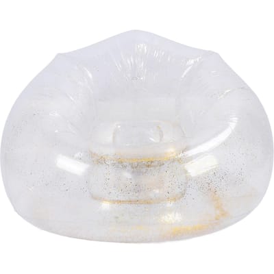 Chaise gonflable confortable, relaxante, transparente, ergonomique, peu encombrante, en PVC or
