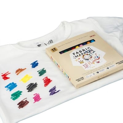 Multicolor textielstiften set unisex 30 kleuren stoffen stiften voor kleding tekenen DIY textiel verf markers