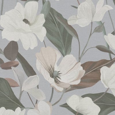 Erismann Vinylbehang 10508-31 - Floralie - Botanisch Blauw - 53cm x 10.05m