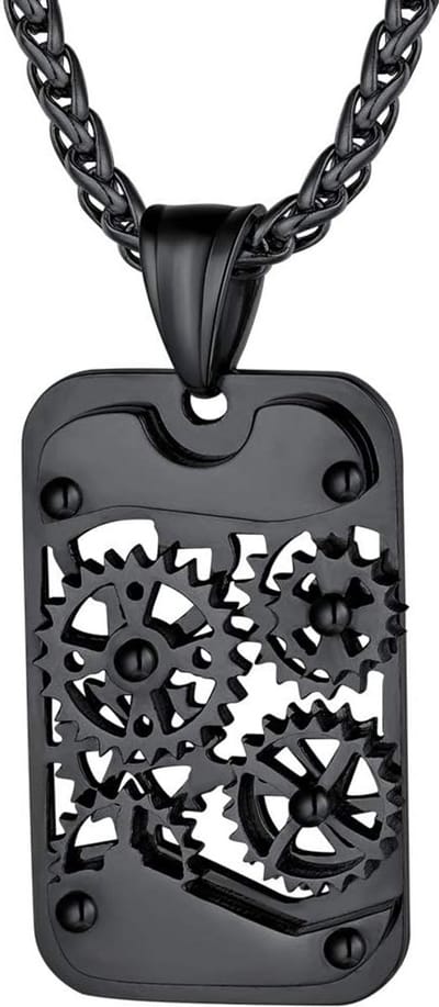 Hanger voor ketting - Identiteitsplaatje - Persoonlijke herinnering - Gratis gravure - 60 x 2 x 43 cm - Zilverkleurig